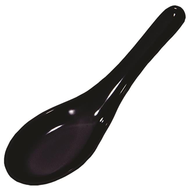 1 oz Chinese Soup Spoon Melamine Black