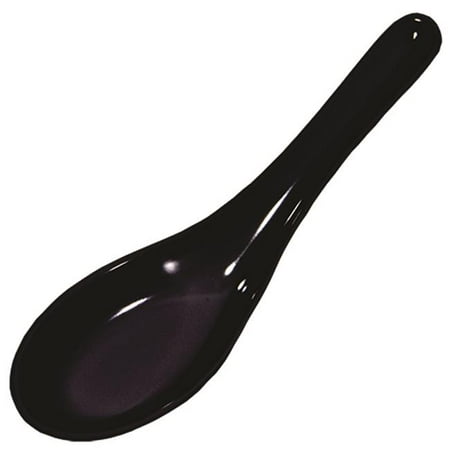 

Town Food Service 22801B 1 oz Chinese Soup Spoon Melamine - Black
