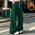 thumbnail image 2 of Hurxie Womens Wide Leg Sweatpants High Waisted Baggy Teen Girl Pants Fall Fashion Winter Clothes Lounge Travel Joggers With Pockets, 2 of 7