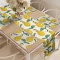 thumbnail image 2 of Ambesonne Fruit Table Runner & Placemats, Expressionist Pear Art, Placemat 4 pcs + Runner 16"x72", Earth Yellow Eggshell, 2 of 2