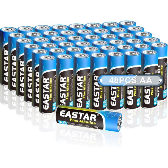 EASTAR BTS AA Batteries - 48 Pack Alkaline Double A Batteries for Household & Office Devices, Long-Lasting Power for Everyday Devices, 1.5V LR6 Bulk Pack AA Batteries for Digital Camera