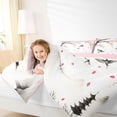 thumbnail image 4 of Homewish Japanese Ink Landscape 7-Piece Twin Bedding,Cherry Blossom Floral Bedding Comforter Set,Pink Reversible, 4 of 8