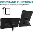 thumbnail image 3 of FIEWESEY for Lenovo Tab M8 Gen 3 2022 Case,Heavy Duty Shockproof Kids Hybrid Rugged Case(with Stand) for Lenovo Tab M8/M8 Smart /Tab M8 HD LTE 8 Inch Tablet+Screen Protector(Black+Black,1 Pack), 3 of 6