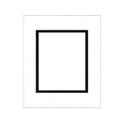ADF Mat Dbl 16x20/11x14 BlkCore White/Black