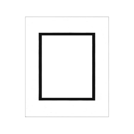 ADF Mat Dbl 16x20/11x14 BlkCore White/Black