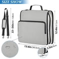 thumbnail image 3 of Haosy 3 Ring Zipper Binder with Shoulder Strap Waterproof Trapper Keeper 2 Inch D-Ring 500 Sheets Capacity, Gray, 3 of 7