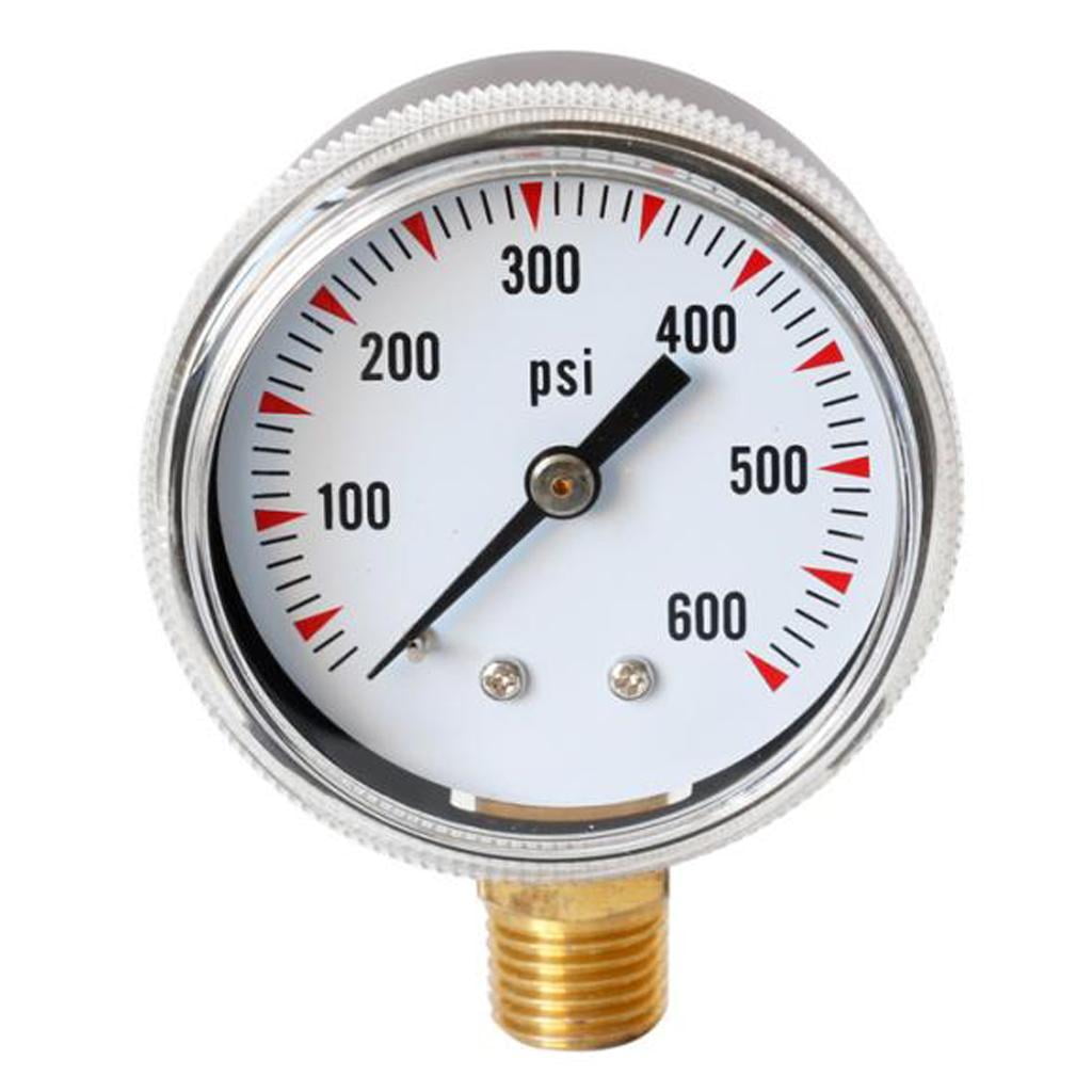 1pc Mechanical Pressure Gauge 1/8" BSPT Bottom Mount For Air Oil Water New 