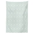 thumbnail image 3 of Ambesonne Quatrefoil Tablecloth Rectangular Table Cover, Moroccan, 52"x70", Pale Blue White, 3 of 4