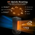 thumbnail image 3 of Phueutpros 1200W Ceramic Space Heater - 45° Oscillation, Tip-Over Auto Shutoff, Energy Saving for Office & Bedroom, 3 of 11