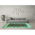 thumbnail image 3 of Ahgly Company Indoor Rectangle Oriental Turquoise Blue Industrial Area Rugs, 5' x 8', 3 of 4