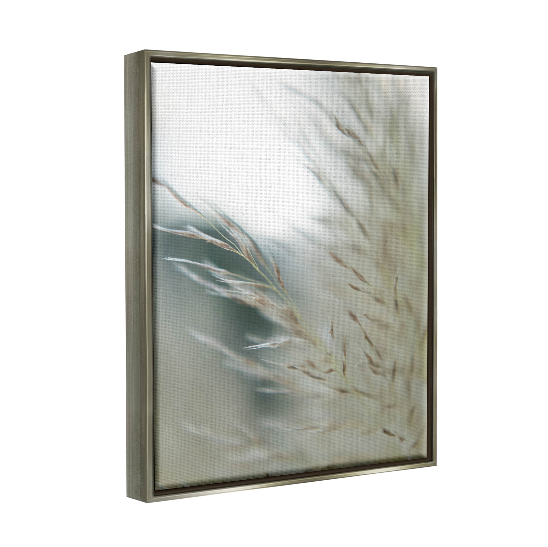 Stupell Industries Tranquil Wheat Pampas Grass Photography Photograph Luster Gray Floating Framed Canvas Print Wall Art, Design by Jason Johnson