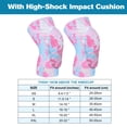 thumbnail image 4 of TUOYR Compression Padded knee Sleeve Knee Protection Anti-Slip Leg Sleeve with Protective Pad for Football Basketball Baseball Volleyball - Adult & Youth Size (Paint Pink, 1 Pair), 4 of 8