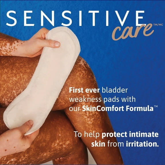 TENA Sensitive Care Extra Coverage Ultimate Incontinence Long Pads, 52ct (Pack of 2)