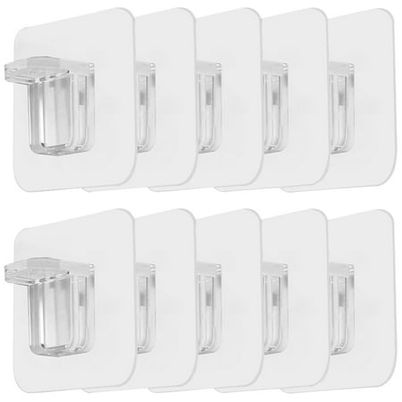 

10pcs Self Adhesive Shelf Support Pins Drill Free Shelf Support Nail Stong Load Capacity 5kg Transparent ABS Shelf Support Pegs for Kitchen Closet Cabinet Shelf