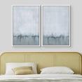 thumbnail image 3 of IDEA4WALL Framed Canvas Print Wall Art Set of 2 Watercolor Pastel Duotone Blue Landscape Abstract Modern Art Decorative Contemporary Artwork for Bedroom, Office, Hotel - 24"x36"x2 Panels White, 3 of 5