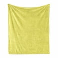 thumbnail image 1 of Abstract Art Soft Flannel Fleece Blanket, Little Heart Shapes Romantic Teenage Lovers Girly Youth Pastel Pattern, Cozy Plush for Indoor and Outdoor Use, 50" x 70", Yellow and White, by Ambesonne, 1 of 5