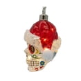 thumbnail image 4 of Kurt Adler Pre-lit Glass Ornament, Day of the Dead Skull with Santa Hat, 4 of 7