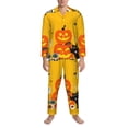 thumbnail image 3 of Kdxio Happy Halloween1 Men’s Pajama Set Pajamas For Men 2 Piece PJ Set with Men Pajama Pants and Long Sleeve T-Shirt Lounge Set-X-Large, 3 of 7
