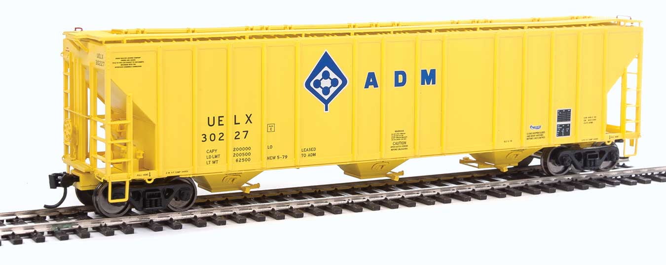 N Scale sclair 3 bay ACF Centerflow Covered Hopper w/ Round Hatches 