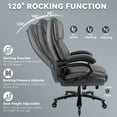 thumbnail image 6 of BOSSIN 500lbs Big and Tall Office Chair,Heavy Duty Computer Desk Chair with Adjustable Lumbar Support, 6 of 9
