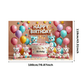 thumbnail image 3 of Colorful Happy Birthday Banner with Star Elements, Backdrop Party Decors, Ideal for Birthday Party Photography Props and Celebrations, 3 of 7