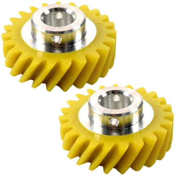HQRP 2-Pack Mixer Worm Gear compatible with KitchenAid Whirlpool W10112253 4162897 4169830 1491159 AP4295669 Replacement fits K45SS K5SS KP50P KPM5 KPM50 KSM90PSNK0 KSM95AC0