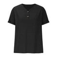 thumbnail image 5 of Fanxing Women's Hide Belly Shirts Empire Waist Casual Tops 3XL Boho Buttons V Neck Dressy Blouses Short Sleeve Tshirts L-5XL, 5 of 8