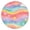 Dreamy Pastel Wave, variant on Rainbow Tie Dye Cloud Round Fitted Tablecloth with Elastic Edge,Dining Table Cover Waterproof,Outdoor Round Tablecloth for Camping,Dining,Indoor and Outdoor