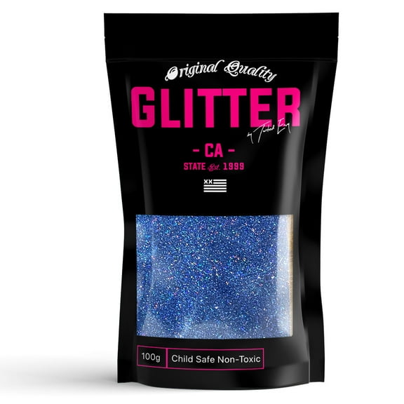 Blue Holographic Premium Glitter Multi Purpose Dust Powder 100g / 3.5oz for use with Arts & Crafts Wine Glass Decoration Weddings Cards Flowers Cosmetic Face Body Nails