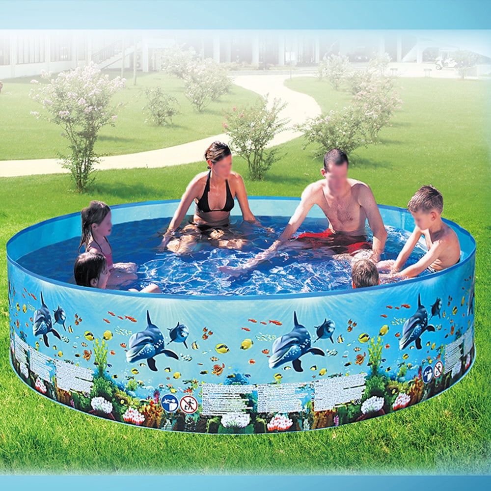 Tomshine Portable Inflation-free Hard Swimming Pool Folding Pool Family Swimming Pool Round