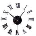 thumbnail image 1 of Yuarrent Reloj de pared con espejo acrílico 3D, reloj de dígitos romanos con notación musical DIY, decoración moderna para el hogar, pegatinas para el Decoración del hogar Negro Yuarrent JJ3648-02, 1 of 6