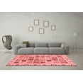 thumbnail image 3 of Ahgly Company Machine Washable Indoor Square Oriental Red Modern Area Rugs, 6' Square, 3 of 4