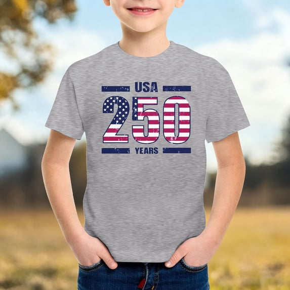 CHENge Boys Girls America 250 Shirt 1776 2026 July 4th 250th Birthday USA 250 Years T-Shirt