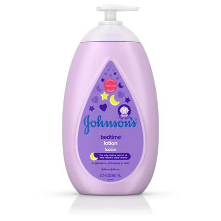 Johnson's Bedtime Baby Lotion with NaturalCalm Essences, 27.1 fl. (Best Lotion To Prevent Stretch Marks)