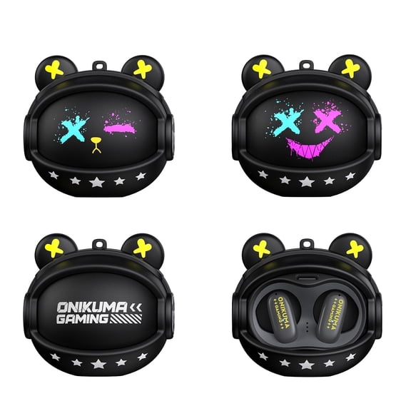 ONIKUMA Wireless Earbuds, HiFi Stereo Sound, 5H Playtime, Built-in Mic, Lightweight, for iPhone Android, Black