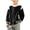 Black, variant on Toddler & Teen Boys Hooded Varsity Jacket Trendy Handsome Letterman Coat Spring Fall Baseball Jacket Streetwear & Back to School Clothes