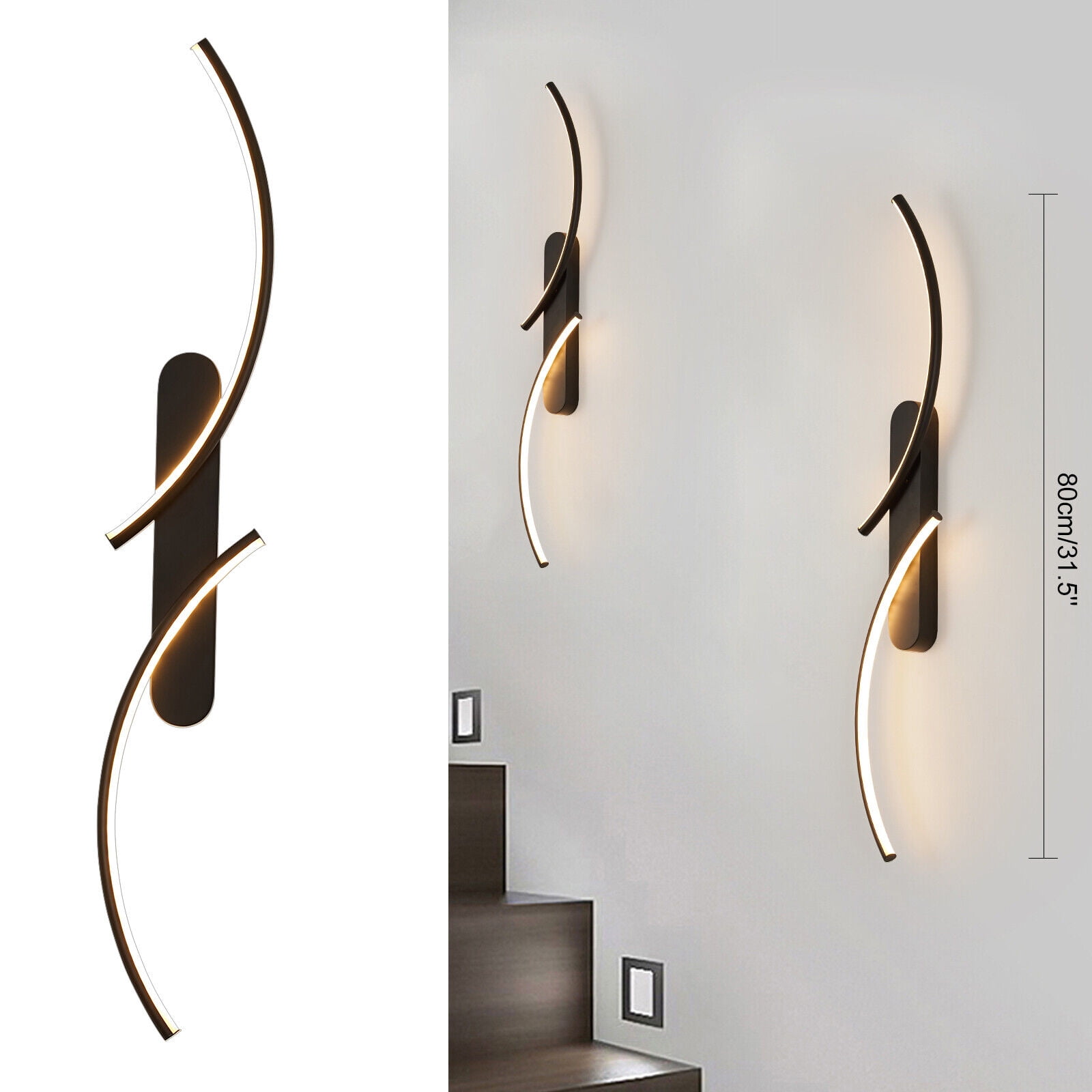 Modern 3000K LED Wall Lights Exterior Wall Light Lamp Fixture for Porch Bedroom