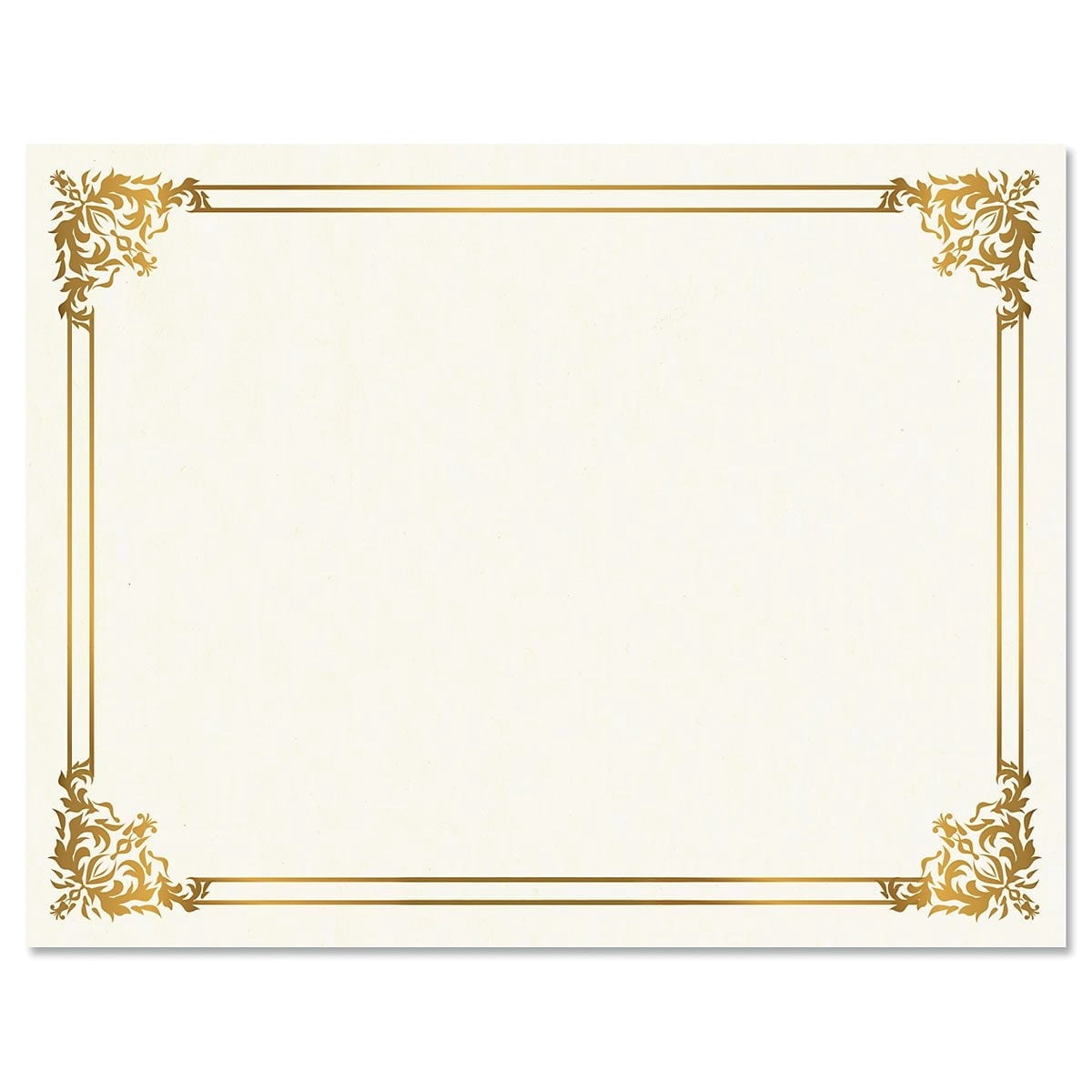 Empire Gold Certificate on White Parchment - Set of 25, 8-1/2" x 11" on 60 lb. text parchment paper, Laser and inkjet printer compatible