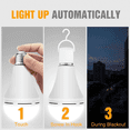 thumbnail image 5 of 2024 4Pack Rechargeable Emergency Light Bulb 12W Equivalent 1200mAh Battery Backup, 5 of 11