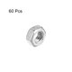 thumbnail image 3 of 60pcs M6 Tuerca Hexagonal de Acero al Carbono Tono Plateado, 3 of 3