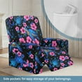 thumbnail image 3 of Kuiaobaty Hibiscus Turtle Print Reclining Slipcover with Pocket Nonslip Recliner Chair Cover Breathable Reclining Sofa Slipcover Washable Recliner Couch Cover for Pets Kids, 3 of 8
