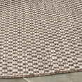 thumbnail image 4 of SAFAVIEH Courtyard Blair Checkered Indoor/Outdoor Area Rug, Light Brown/Light Grey, 4' x 4' Round, 4 of 6