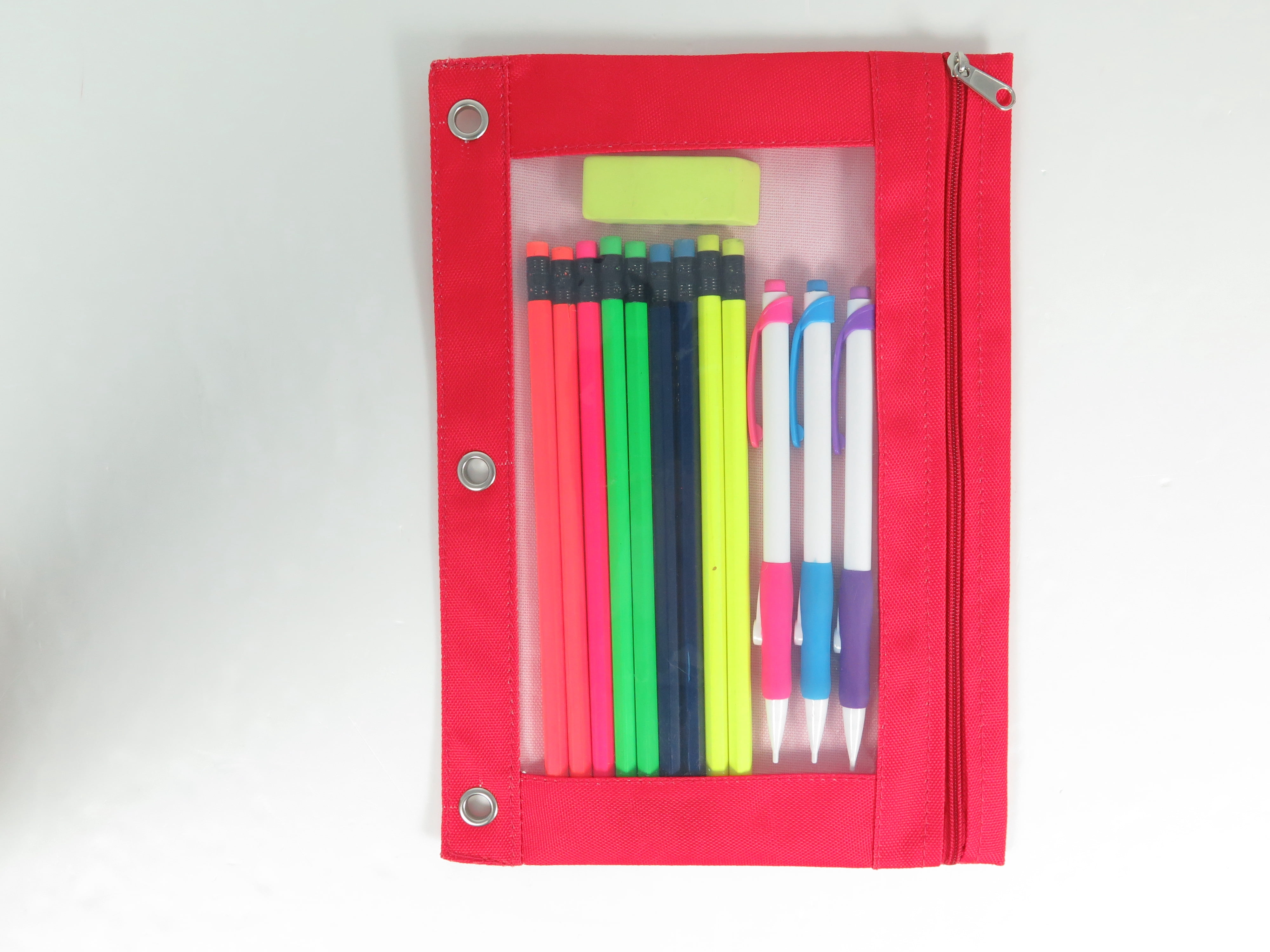 Pen+Gear Red Solid Binder Pouch