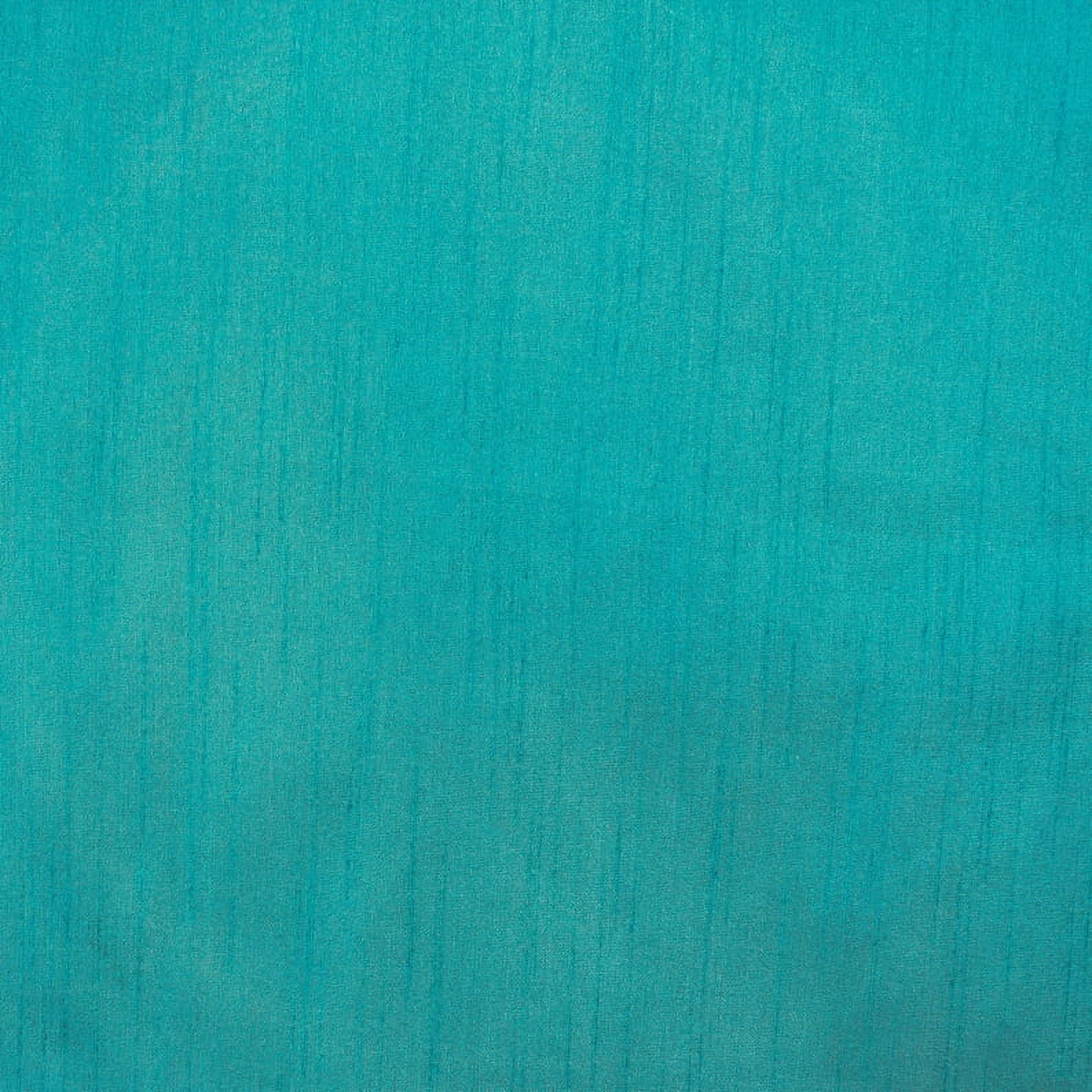 Fabric Mart Direct Raw Silk Fabric, Aqua Blue Silk Fabric, Faux Silk Fabric 19 Continuous Yards Blue Silk Fabric, 42 inches width Faux Silk Fabric by Yard Wholesale Slubbed Silk Curtains Upholstery