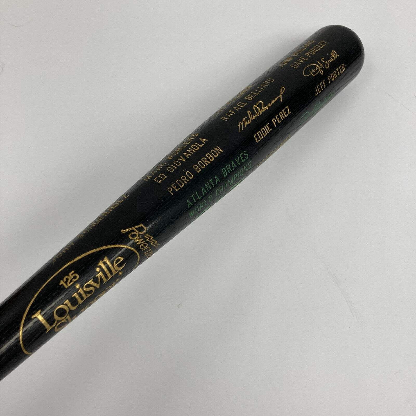 1995 Atlanta Braves World Series Champs Team Presentation Bat