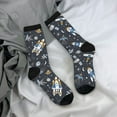 thumbnail image 5 of KLL Space Cars Print Cool Socks Men's Women's Crew Socks Funny Crazy Novelty Stockings, 5 of 6