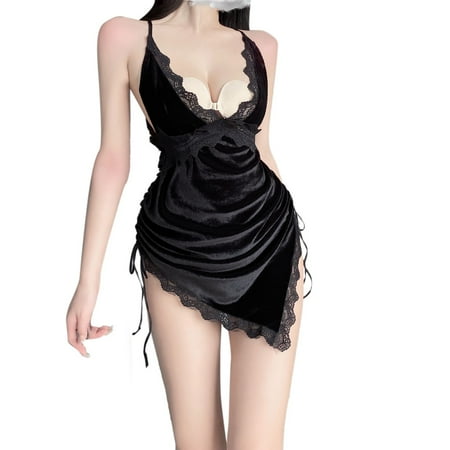 

Lingerie for Women Lingerie For Translucent Solid Color Sweet Lingerie Suit