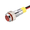 thumbnail image 1 of Unique Bargains Indicateur de Signal AC/DC 110V 6mm Coque en Métal Rouge à LED, 1 of 4