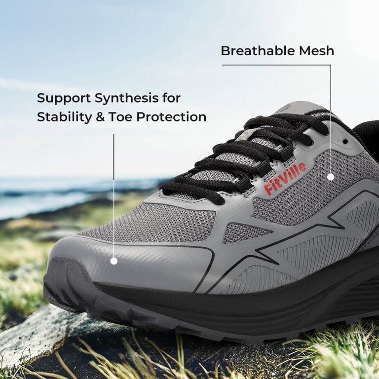 FitVille Wide Mens Trail Running Shoes Walking Athletic  display picture 1