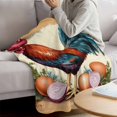 thumbnail image 3 of Retro Rooster Blanket Soft Cozy Warm Throw Blanket for Couch, Plush Fuzzy Flannel Fleece Blankets for Sofa, Farmhouse Vintage Summer Botanical Bed Blankets Lightweight Gifts for Women, 50"x60", 3 of 9